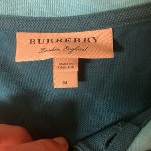 burberry dark blue with light blue finish collared blue shirt mens